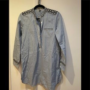 J. Crew pinstripe Tunic/ cover up